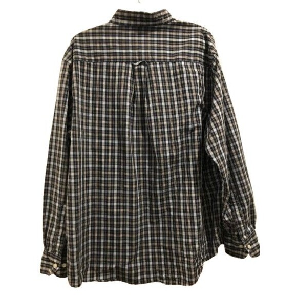 Men's XL Shirt Saddlebred Button Down Long Sleeve collared Classic Fit Plaid - Picture 2 of 2